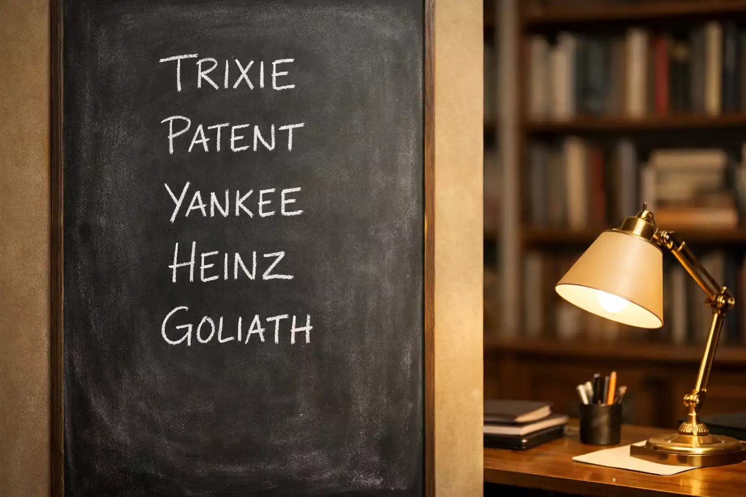 Lavagna con elenco scritto a mano dei diversi tipi di sistemi